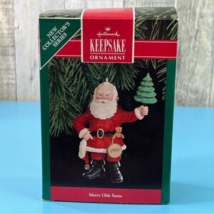 Hallmark Keepsake Ornament Merry Olde Santa Handcrafted & Dated 1990
